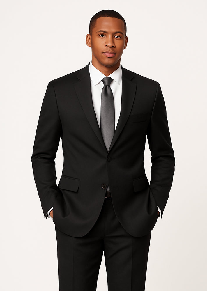 Single-Breasted-Solid-Black-Suit