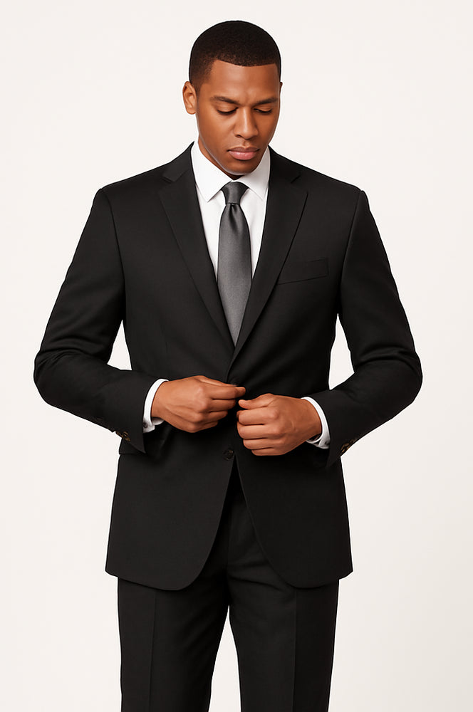 Single-Breasted-Solid-Black-Suit