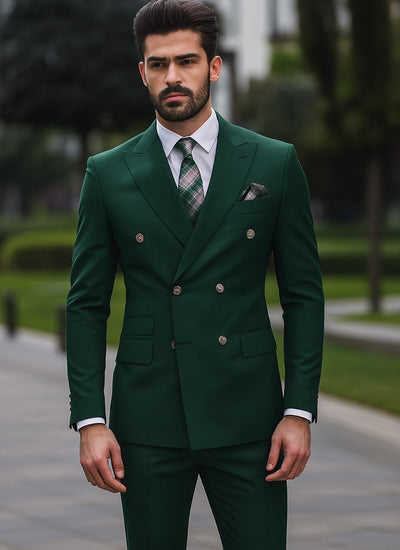 slim-fit-peak-lapel-green-suit-for-men