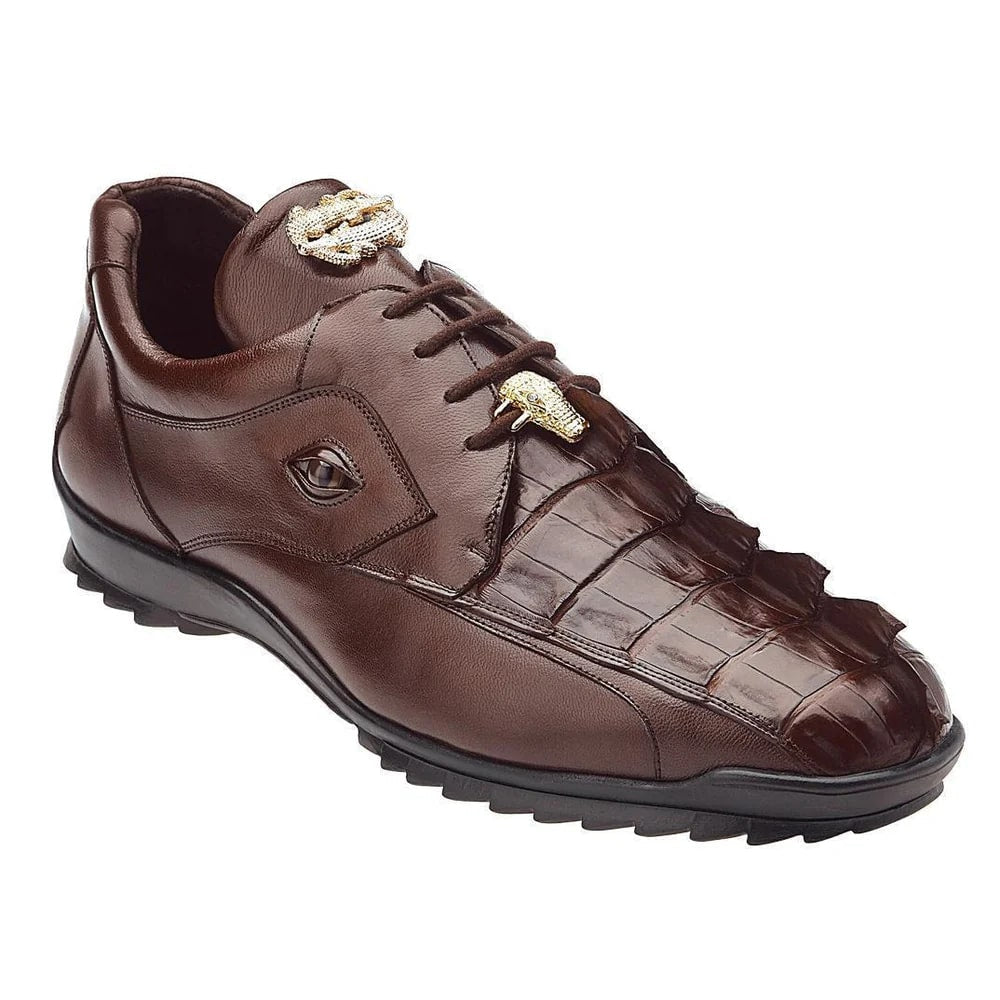 Men's Sneaker Black Crocodile and Soft Calfskin