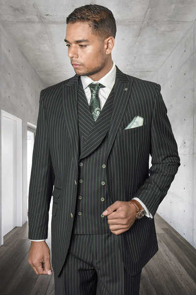 Green Pinstripe Suit