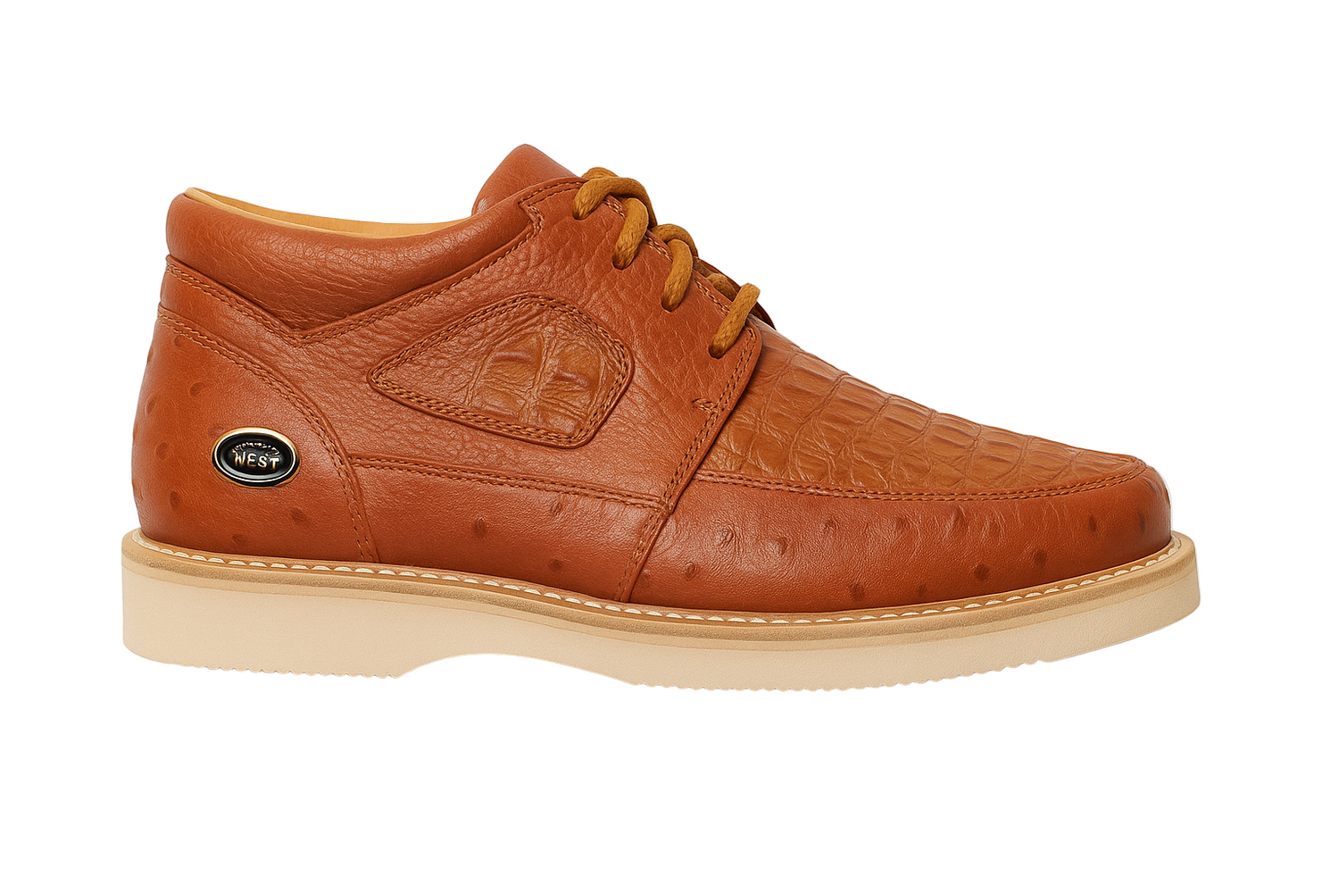 Men's Wild West Boots Caiman and Ostrich Skin Shoe 2ZA050203