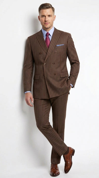 Brown Pinstripe Suits
