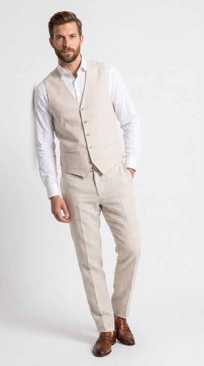 Mens Linen Beach Pants
