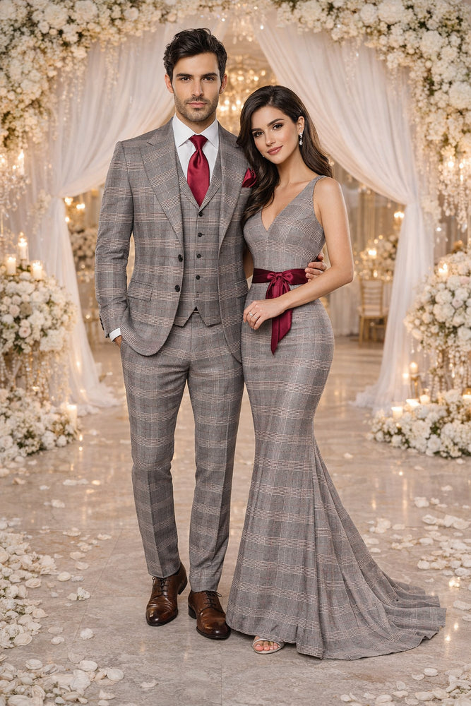 Suits With Baggy Pleated Pants - Wide Leg Pants 100% Wool - Classic Fit Single Breast Lapel Vest by Rossiman