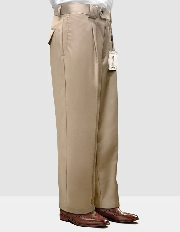 Women's Wide Leg Pants Tan - High Waisted Palazzo Pants - Flowy Casual Trousers