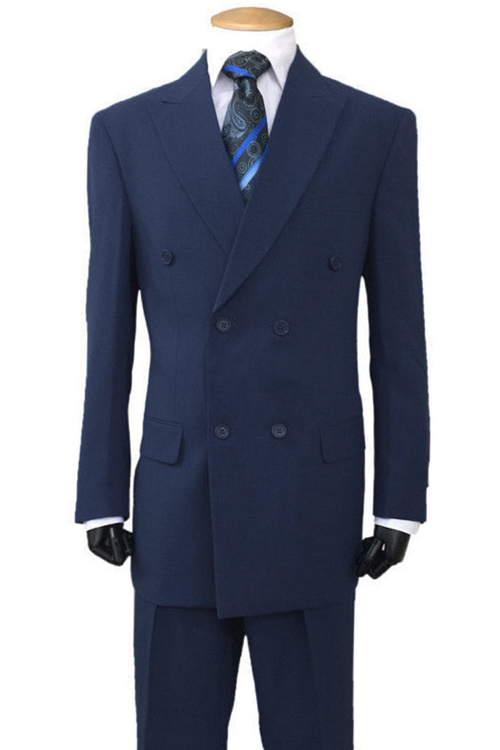 Men's Poplin Suit - Navy Blue