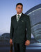 Statement Mens Double Breasted Hunter Green Modern Fit Suit TZD-100