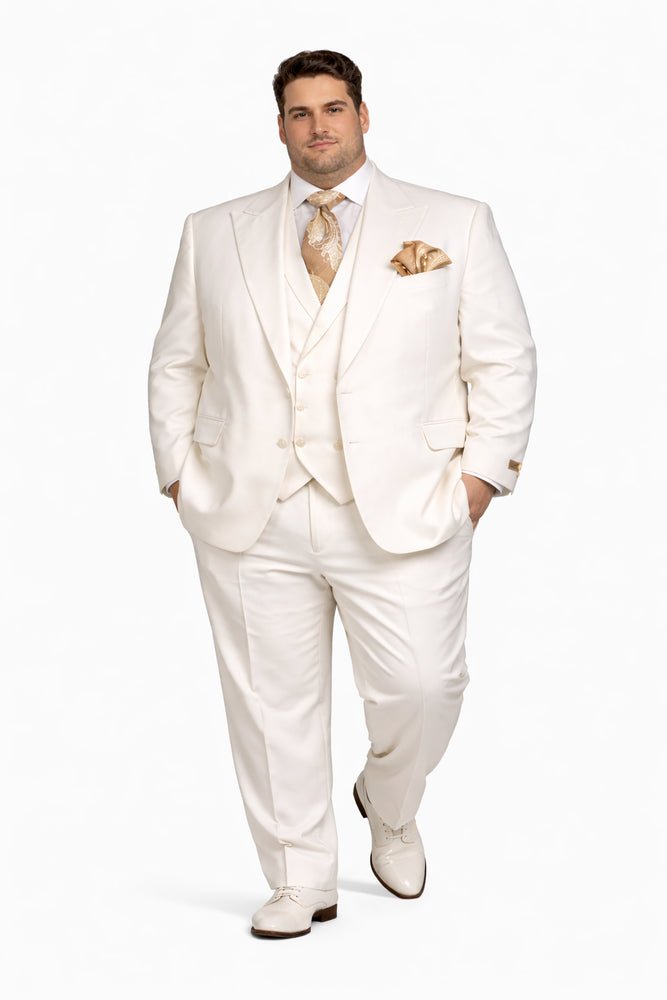 Rossi Man ELI RM202 Winter White 3-Piece Suit – Tailored Men’s Formalwear Set