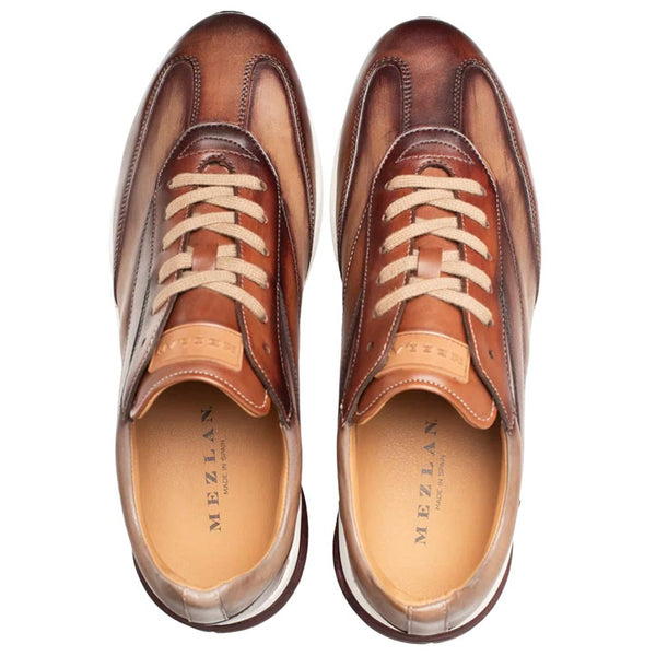 Men's Magico Tan/Taupe Two-Toned Sneakers By Mezlan Made In Spain Brand