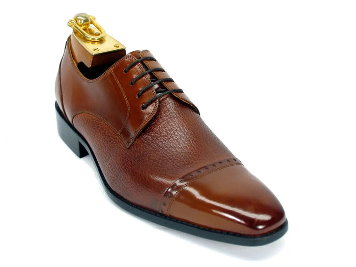 Carrucci Textured Leather Blucher