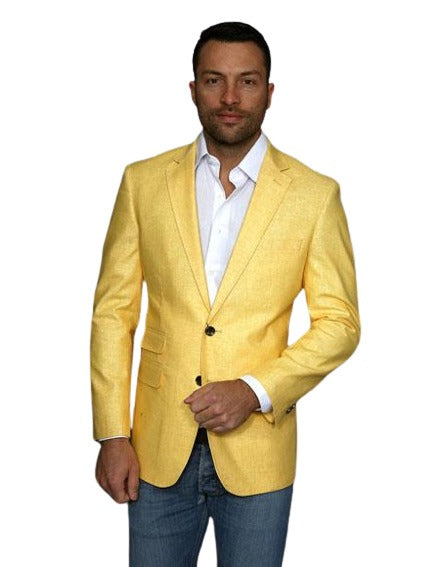 Men's Yellow 2 Buttons 100% Cheap Priced Designer Fashion Dress Casual Blazer For Men On Sale Sport Coat Blazer