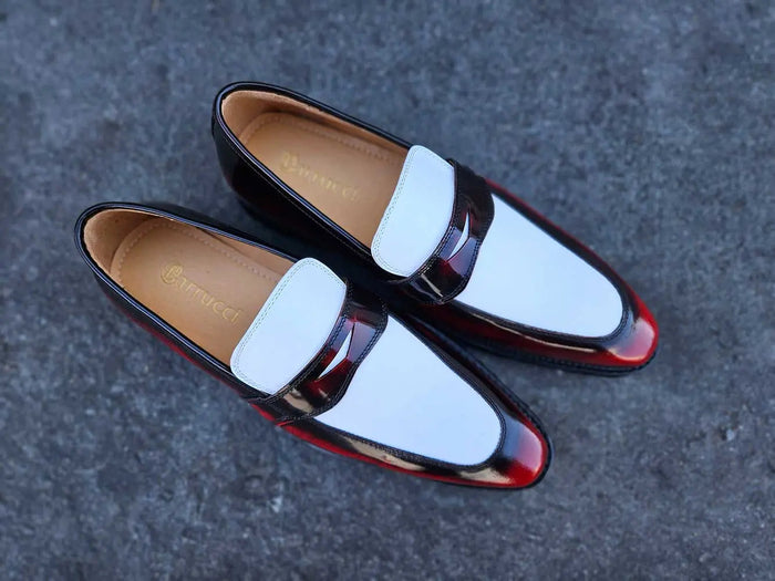 Carrucci Two Tone Patent Leather Penny Loafer