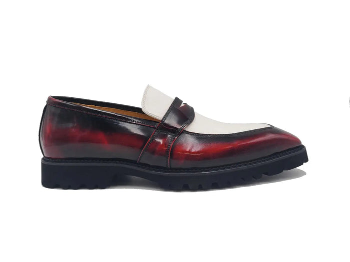 Carrucci Two Tone Patent Leather Penny Loafer