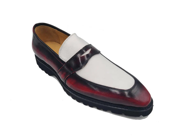 Carrucci Two Tone Patent Leather Penny Loafer