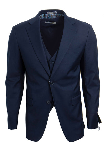 Men's Navy Suit Three Piece Set by Stacy Adams - Wedding - Prom