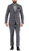 Harvy Grey Mens 2 Button Slim Notch Lapel Suit