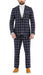 Harvy Navy Mens 2 Button Slim Notch Lapel Suit