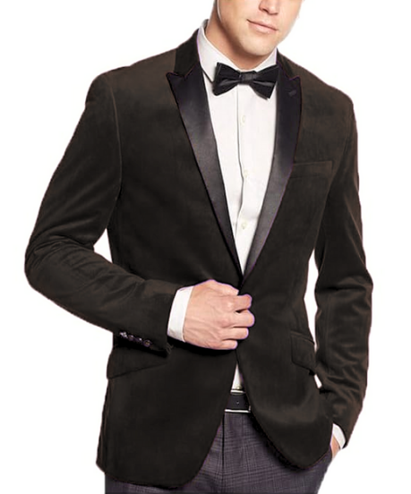Black Mens Big and Tall Velvet Blazer - Velvet Sport Coat
