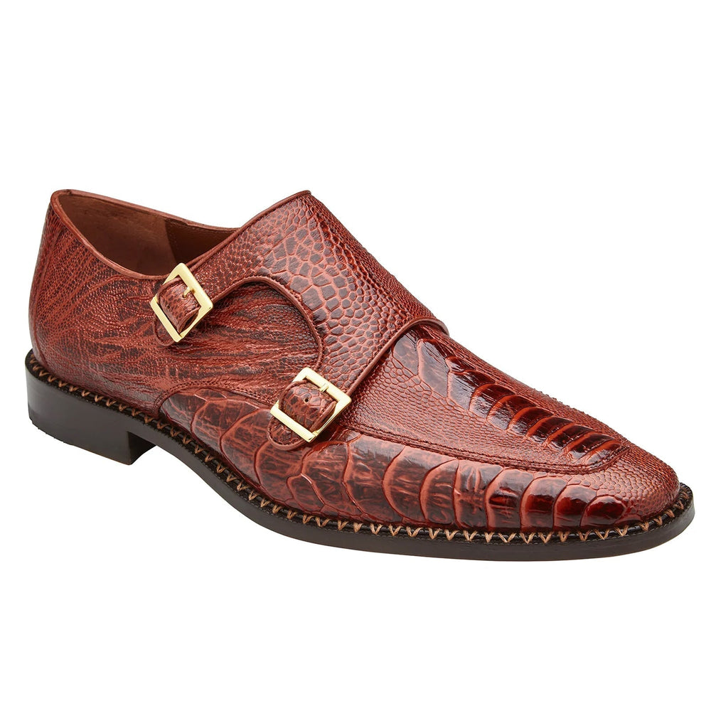 Ostrich Leg Belt- Chocolate Brown