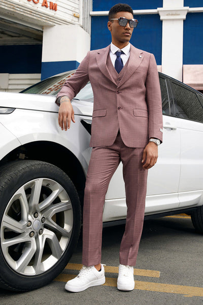 Lilac Glen Check Hybrid Fit Suit by Stacy Adams - Wedding - Prom