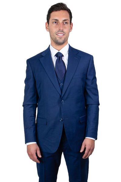 Men's Indigo Suit Three Piece Set by Stacy Adams - Wedding - Prom