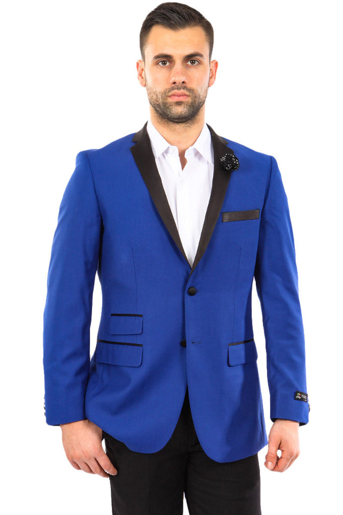 Men's Slim Fit Indigo Blue Tuxedo Jacket