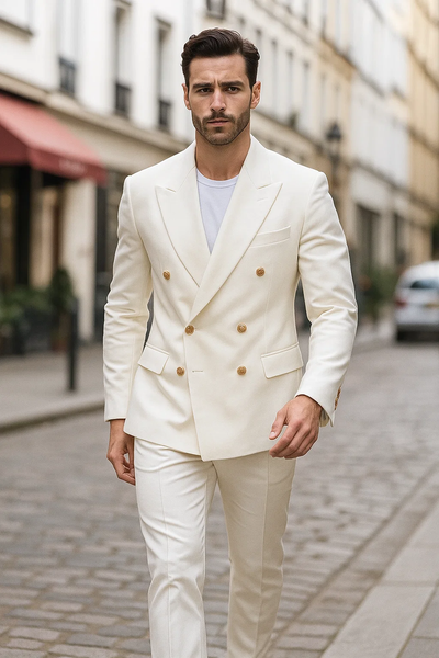 White-Six-Button-Double-Breasted-Blazer