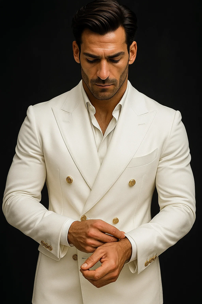 White-Six-Button-Double-Breasted-Blazer