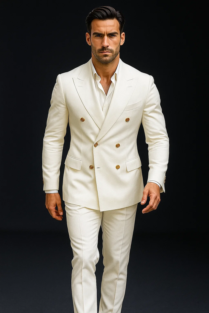 White-Six-Button-Double-Breasted-Blazer