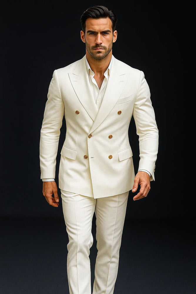 White-Six-Button-Double-Breasted-Blazer