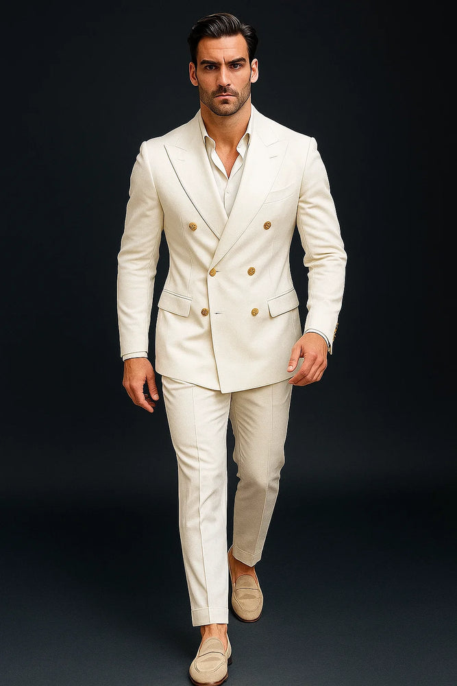 White-Six-Button-Double-Breasted-Blazer