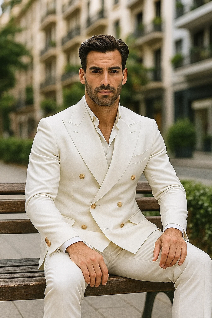 White-Six-Button-Double-Breasted-Blazer