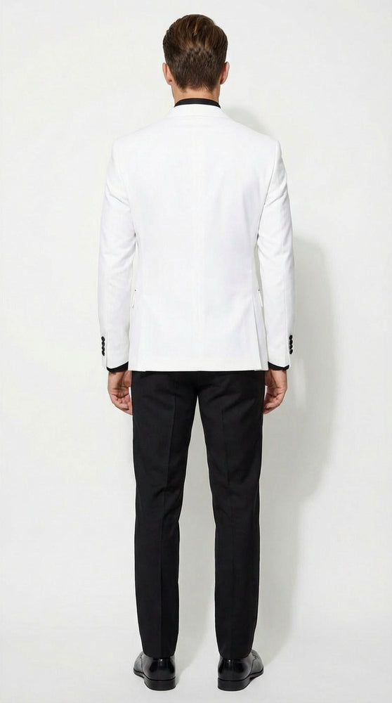  White Double Breasted Blazer 