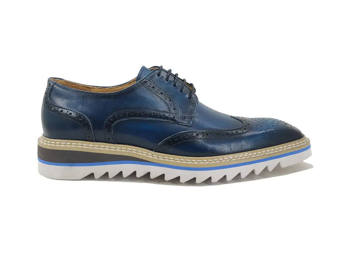 Carrucci Wing-tip Blucher style Oxford with ligtweight sole
