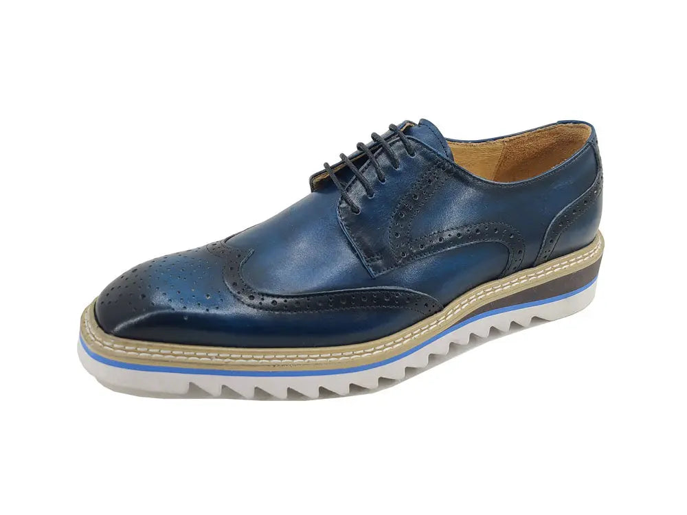 Carrucci Wing-tip Blucher style Oxford with ligtweight sole