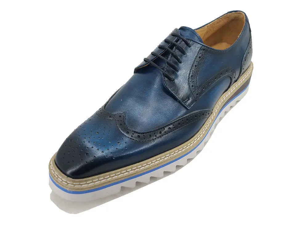 Carrucci Wing-tip Blucher style Oxford with ligtweight sole