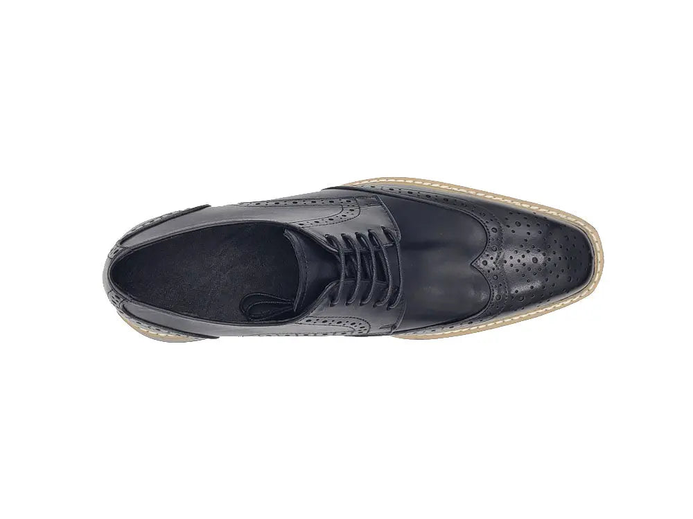 Carrucci Wing-tip Blucher style Oxford with ligtweight sole