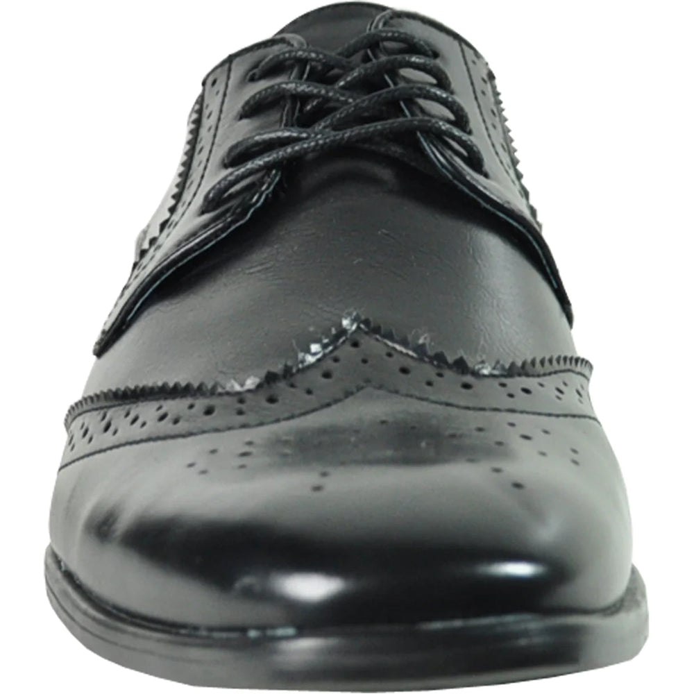Cheap Discounted Priced - Vintage 1920's Men's Wingtip Dress Shoe - Black Lace Up Style