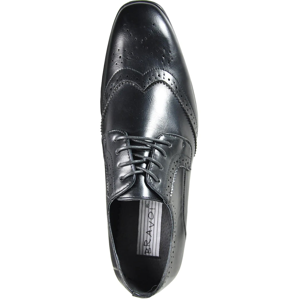 Cheap Discounted Priced - Vintage 1920's Men's Wingtip Dress Shoe - Black Lace Up Style