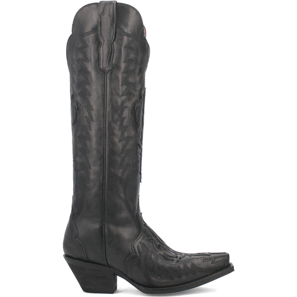 Dan Post Women’s Hallie Black 15 Snip Toe Medium Cowboy Boot