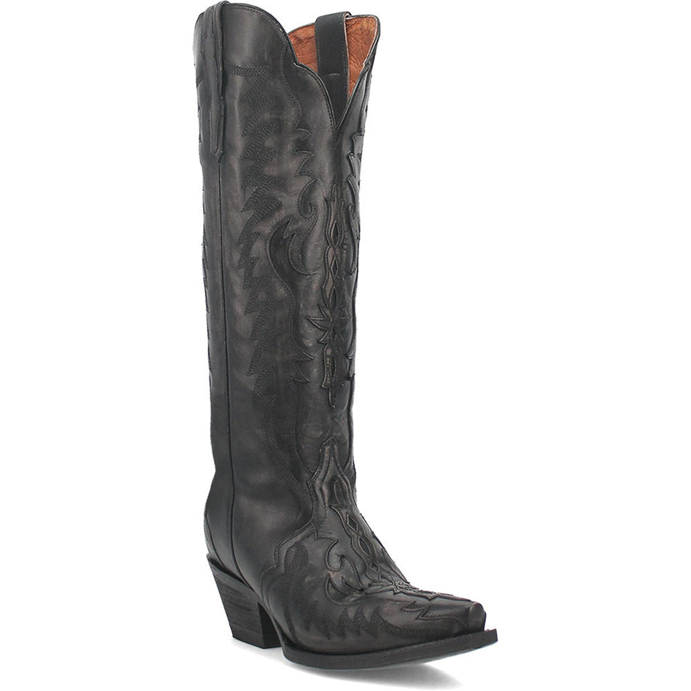 Dan Post Women’s Hallie Black 15 Snip Toe Medium Cowboy Boot