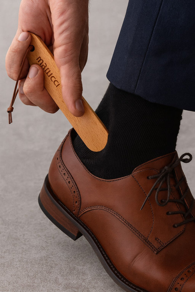 Carrucci Wooden Shoe Horn