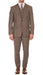 York Brown 3 Piece Herringbone Suit
