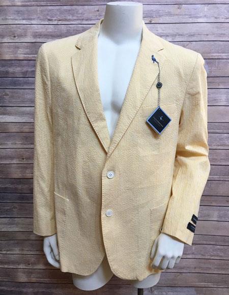 Mens Yellow Blazer - Yellow Sportcoat + Bowtie Gold main image 0
