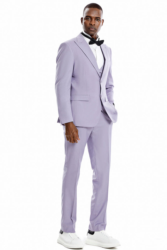 Men's Tan Slim Fit Wedding Suit by Tazzio Suits