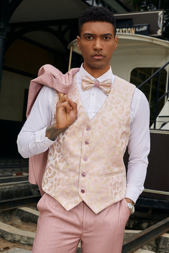 Rose Pinstripe Hybrid Fit Suit by Stacy Adams - Wedding - Prom