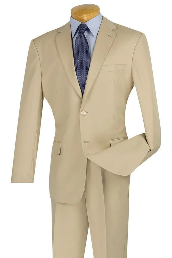 Apollo King Tan Wool Feel Suit - Modern Fit Two Button