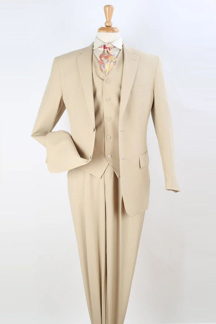Apollo King Tan Classic Fit Vested Suit