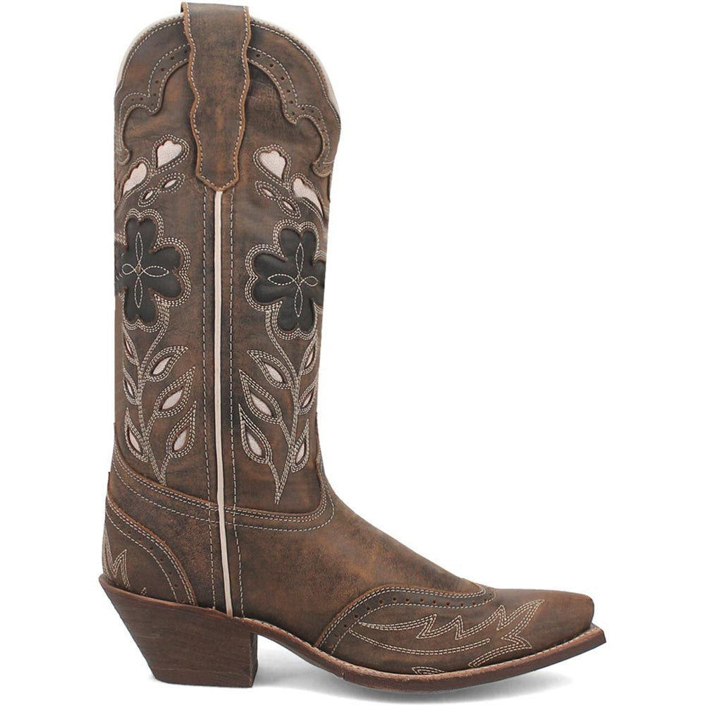 Laredo Zuri Brown Leather Snip Toe Women Boots